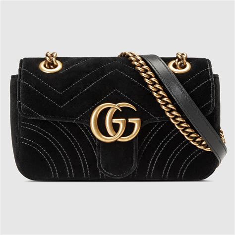 gucci cobalt velvet bag|Gucci marmont velvet black.